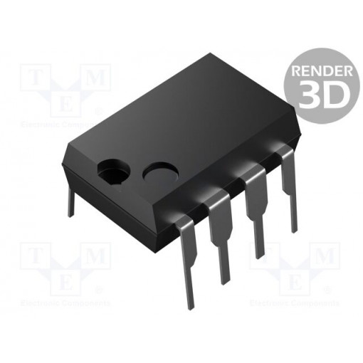 93C66C-I/P; EEPROM memory; Microwire; 512x8/256x16bit; 4.5÷5.5V; 3MHz; DIP8; MICROCHIP TECHNOLOGY