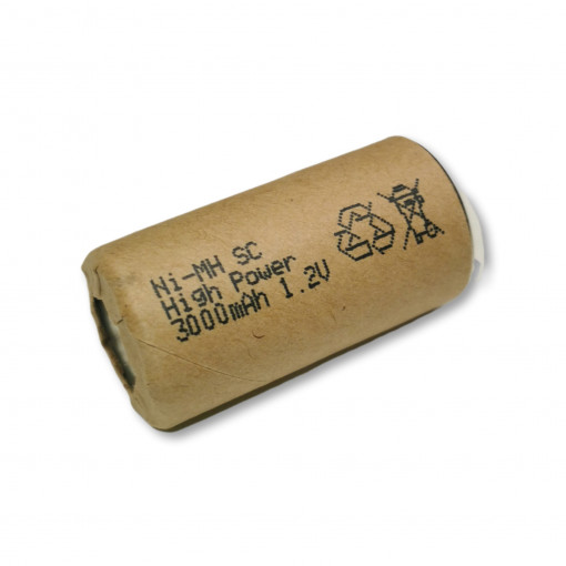 JJJ BATTERY SC300HP SC; Re-battery: Ni-MH; SubC; 1.2V; 3000mAh; Ø22x42mm; JJJ