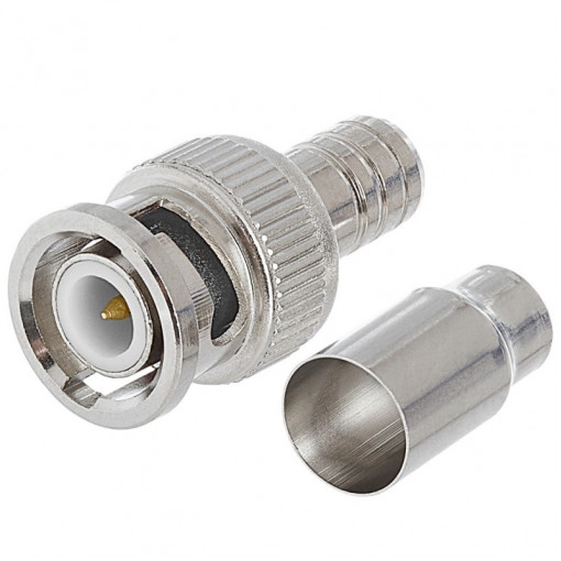 BNC.RG58.SCRQ.T; BNC spraudnis ( Quick apspiežams) RG58 kabelim 50Ω
