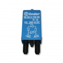 F99.80.0.230.98; DIN ligzdas LED modulis+varistors 110-230V AC/DC F99.80.0.230.98; DIN ligzdas LED modulis+varistors 110-230V AC/DC