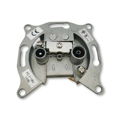 FD2.14; TV-Radio nozares rozete, ar vājinājumu 14dB, 5-860