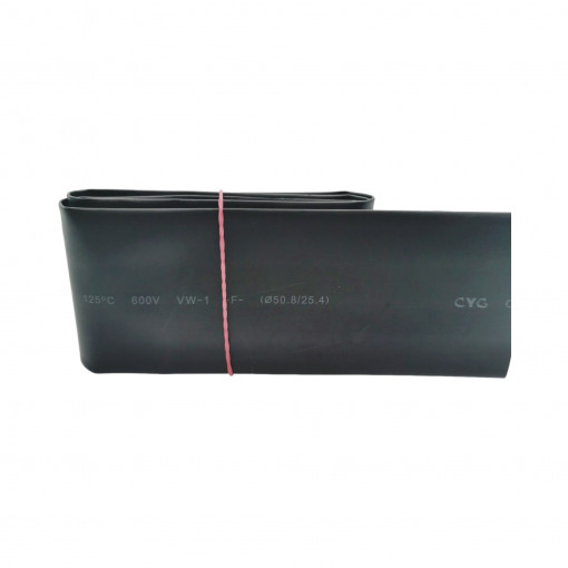 CB-HFT(2X) 50.8; Heat shrink sleeve; glueless; 2: 1; 50.8mm; L: 1m; black; -55÷125°C; CYG