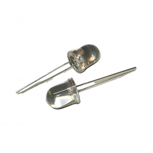 L-814QWC-D; 10mm balta caurspīdīga 2500mcd