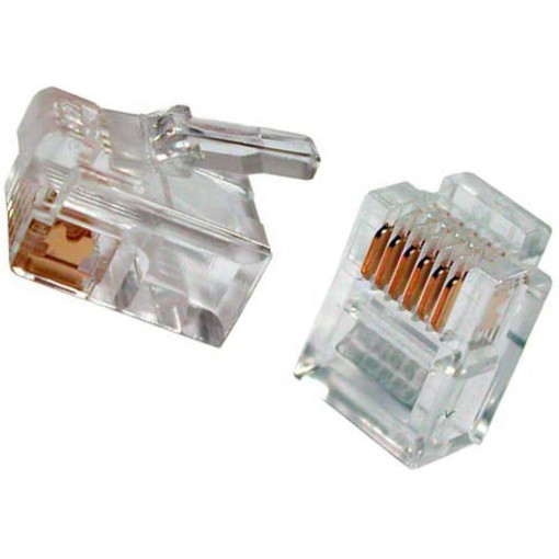 ; Plug; RJ12; PIN: 6; Layout: 6p6c; IDC,crimped; for cable; NINIGI