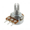 R16148-1A-2-A22K; Potentiometer: shaft; single turn; 22kΩ; 63mW; ±20%; THT; 6mm; metal; SR PASSIVES