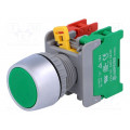 PBF22-1O/C G; Switch: push-button; Stabl.pos: 1; NC + NO; 3A/230VAC; 22mm; green; AUSPICIOUS PBF22-1O/C G; Switch: push-button; Stabl.pos: 1; NC + NO; 3A/230VAC; 22mm; green; AUSPICIOUS
