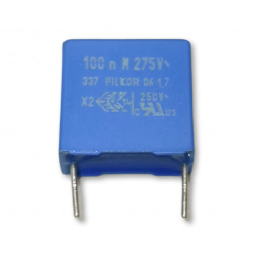 PCX2_337_10104; MKP X2 100nF 275VAC 20% RM10 min.10gab.