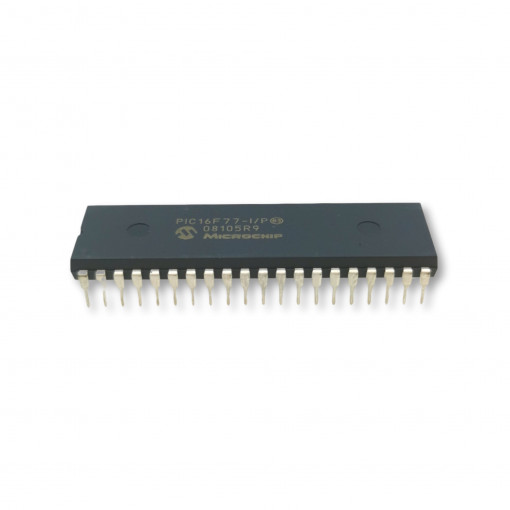 PIC16F77-I/P; PIC microcontroller; Memory: 14kB; SRAM: 368B; 2÷5.5VDC; THT; DIP40; MICROCHIP TECHNOLOGY PIC16F77-I/P; PIC microcontroller; Memory: 14kB; SRAM: 368B; 2÷5.5VDC; THT; DIP40; MICROCHIP TECHNOLOGY