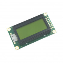 RC0802A-YHY-ESX; LCD 8x2 LED dzeltena 58x32x13.5