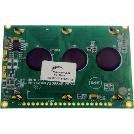 RG12864B-GHW-V; LCD 128x64 grafiskais LED dzeltena 75x53x9