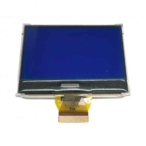 RX12864A-BIW; LCD 128x64 grafiskais LED balta/zils 80x55x7.5