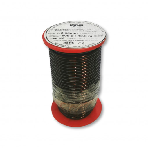 TVE2.60-500GS; Emaljēts vara vads 2.60mm 605g TVE2.60-500GS; Emaljēts vara vads 2.60mm 605g