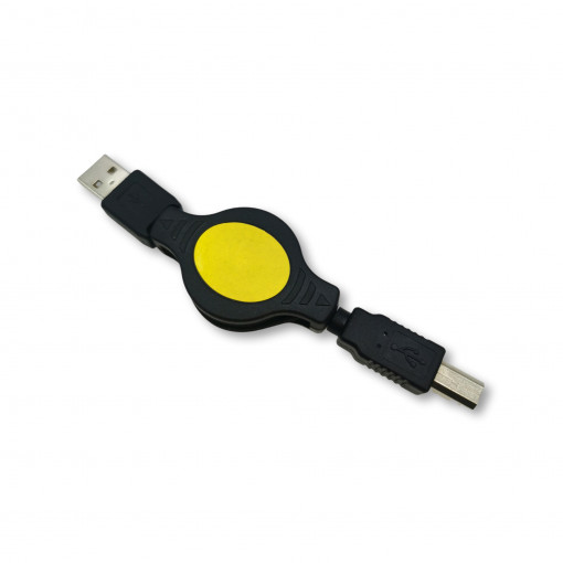 VSSUA/UB.12.R; #   Vads USB A / USB B spraudņi, 1.2m Ievelkams