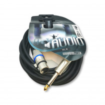 VSL6S/XLR3.3.PRO; Vads 6.35mm mono spraudnis uz XLR3 ligzdu 3m HQ Power