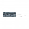 KM 47U/400V; Capacitor: electrolytic; THT; 47uF; 400VDC; Ø12.5x30mm; Pitch: 5mm; SAMXON