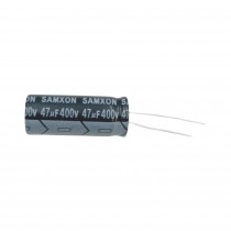 KM 47U/400V; Capacitor: electrolytic; THT; 47uF; 400VDC; Ø12.5x30mm; Pitch: 5mm; SAMXON