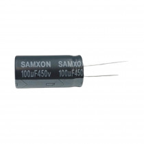 EKM107M2WL35RRSHP; Capacitor: electrolytic; THT; 100uF; 450VDC; Ø18x35mm; Pitch: 7.5mm; SAMXON EKM107M2WL35RRSHP; Capacitor: electrolytic; THT; 100uF; 450VDC; Ø18x35mm; Pitch: 7.5mm; SAMXON