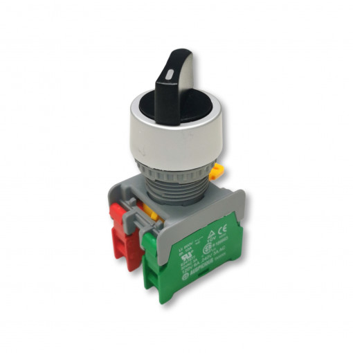 CS22-1-O/C BK,1-2 2POSITION; Switch: rotary; Stabl.pos: 2; NC + NO; 3A/230VAC; 22mm; black; IP65; AUSPICIOUS CS22-1-O/C BK,1-2 2POSITION; Switch: rotary; Stabl.pos: 2; NC + NO; 3A/230VAC; 22mm; black; IP65; AUSPICIOUS