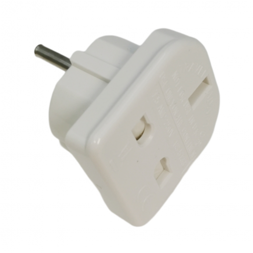 PSL220R/UNI.WH; Adapters resnie AC/AC uz UK u.c ligzdām universāls balts