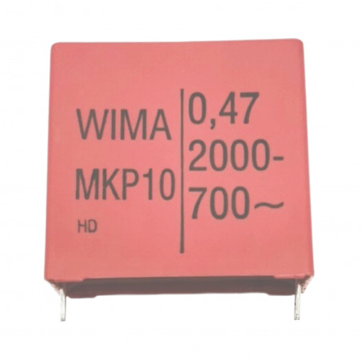 MKP1U024705G00KSSD; Capacitor: polypropylene; 47nF; 22.5mm; ±10%; 10.5x19x26.5mm; WIMA MKP1U024705G00KSSD; Capacitor: polypropylene; 47nF; 22.5mm; ±10%; 10.5x19x26.5mm; WIMA