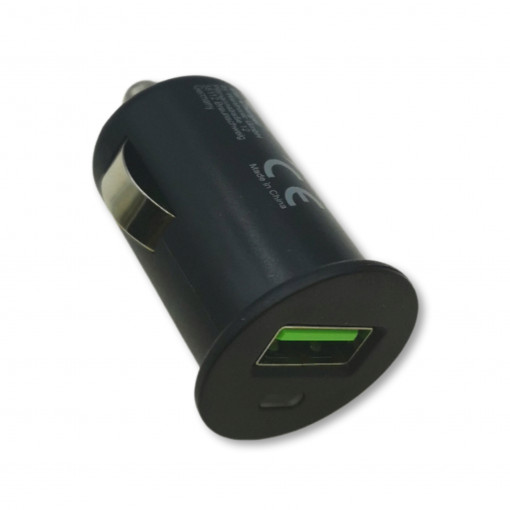 BBCAR.24/U1.G; Auto 12-24VDC uz 5V USB izeja 1x2.4A Goobay Quick charge Qualcomm processor QC3.0