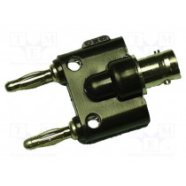 1269; Adapter; BNC socket,banana 4mm plug x2; 500VAC; POMONA 1269; Adapter; BNC socket,banana 4mm plug x2; 500VAC; POMONA