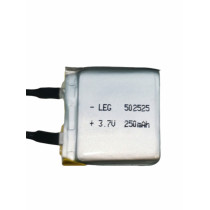 AKLP.502525; Akum. industr. Li-Pol LP502525 250mAh 0.9Wh Li-Polymer 3.7V 4.5x25x25mm AKLP.502525; Akum. industr. Li-Pol LP502525 250mAh 0.9Wh Li-Polymer 3.7V 4.5x25x25mm