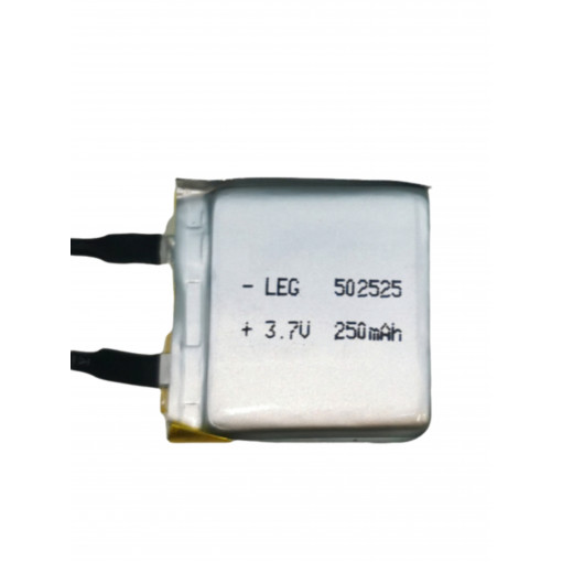 AKLP.502525; Akum. industr. Li-Pol LP502525 250mAh 0.9Wh Li-Polymer 3.7V 4.5x25x25mm AKLP.502525; Akum. industr. Li-Pol LP502525 250mAh 0.9Wh Li-Polymer 3.7V 4.5x25x25mm