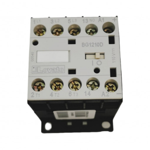 11BG1210D110; Elektromagnētiskais kontaktors AC1 20A AC3 12A 110V DC LOVATO