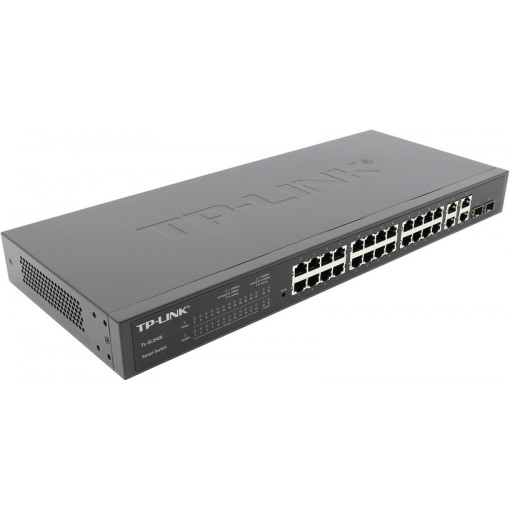 Datortīkla iekārta: Switch 28p;24xFE+4xGE, PoE+; T1500-28PCT(TL-SL2428P)