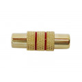 PLLR/R.M.GOLD; Adapters RCA ligzdas mon. metala zelta PLLR/R.M.GOLD; Adapters RCA ligzdas mon. metala zelta