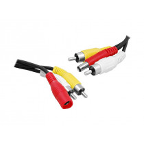 Vads 20m video kam. pag. 2RCA spraudnis+PC5521 spraudnis uz 2RCA spraudnis+pc5521 ligzdu 20m