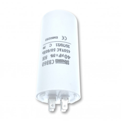 CBB60E-40/450; Capacitor: motors, run; 40uF; 450V; Ø50x106mm; -25÷70°C; ±5%; 3000h; SR PASSIVES