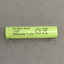 AAA80 BL; Re-battery: Ni-MH; AAA,R3; 1.2V; 800mAh; soldering lugs; JJJ AAA80 BL; Re-battery: Ni-MH; AAA,R3; 1.2V; 800mAh; soldering lugs; JJJ