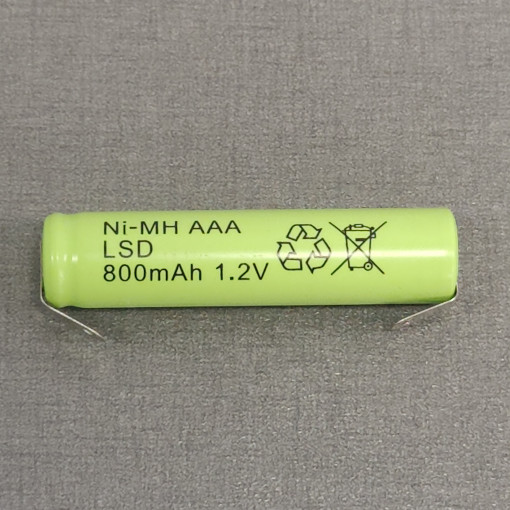 AAA80 BL; Re-battery: Ni-MH; AAA,R3; 1.2V; 800mAh; soldering lugs; JJJ AAA80 BL; Re-battery: Ni-MH; AAA,R3; 1.2V; 800mAh; soldering lugs; JJJ