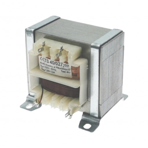 TS 40/027; Transformer: mains; 40VA; 230VAC; 24V; 1.5A; Leads: solder lugs; INDEL TS 40/027; Transformer: mains; 40VA; 230VAC; 24V; 1.5A; Leads: solder lugs; INDEL