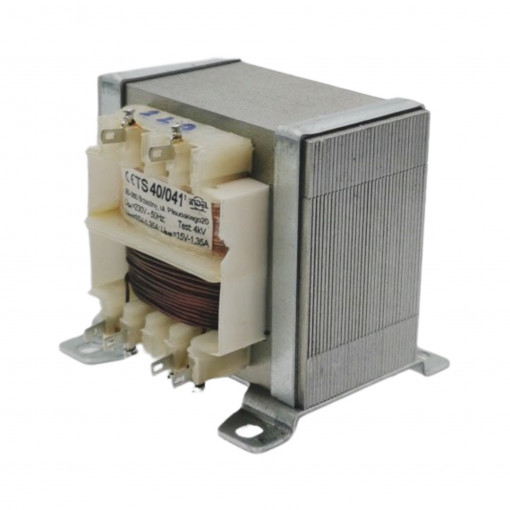 TS 40/041; Transformer: mains; 40VA; 230VAC; 15V; 15V; 1.35A; 1.35A; IP00; INDEL TS 40/041; Transformer: mains; 40VA; 230VAC; 15V; 15V; 1.35A; 1.35A; IP00; INDEL