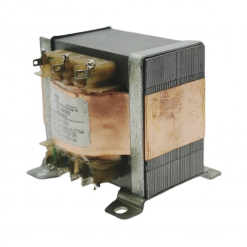 TSL 40/001; Transformer: mains; 230VAC; 235V; 3.15V; 3.15V; 0.075A; 3A; 3A; INDEL
