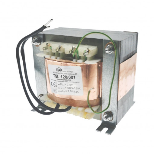 TSL 120/001; Transformer: mains; 230VAC; 330V; 6.3V; 0.25A; 5.5A; INDEL TSL 120/001; Transformer: mains; 230VAC; 330V; 6.3V; 0.25A; 5.5A; INDEL