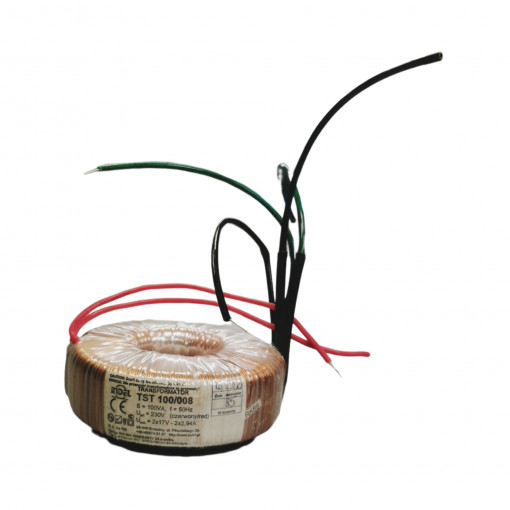 TST 100/008 TST - toroidal mains transformers (with mounting - metal plate and 2 rubbers) Primary: 230V Secondary: 2x17V-2,94A Core: toroidalny TST 100/008 TST - toroidal mains transformers (with mounting - metal plate and 2 rubbers) Primary: 230V Secondary: 2x17V-2,94A Core: toroidalny