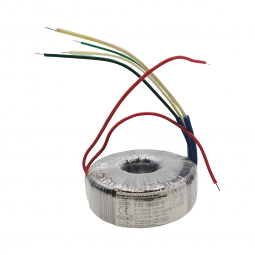 TST 100/070; Transformer: toroidal; 100VA; 230VAC; 18V; 18V; 2.77A; 2.77A; 1.1kg; INDEL