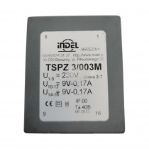TSPZ 3/003 TSTZ .../...HW - toroidal hermetic mains transformers for halogen or LED lamps, sealed and cased with reversible thermal protection and replaceable fuse  Primary: 115V lub 230V Secondary: 2x9V-2x0,17A Core: UI 30/5,5 TSPZ 3/003 TSTZ .../...HW - toroidal hermetic mains transformers for halogen or LED lamps, sealed and cased with reversible thermal protection and replaceable fuse  Primary: 115V lub 230V Secondary: 2x9V-2x0,17A Core: UI 30/5,5