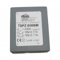 TSPZ 6/006 TSTZ .../...HW - toroidal hermetic mains transformers for halogen or LED lamps, sealed and cased with reversible thermal protection and replaceable fuse  Primary: 115V lub 230V Secondary: 2x18V-2x0,17A Core: UI 30/10,5 TSPZ 6/006 TSTZ .../...HW - toroidal hermetic mains transformers for halogen or LED lamps, sealed and cased with reversible thermal protection and replaceable fuse  Primary: 115V lub 230V Secondary: 2x18V-2x0,17A Core: UI 30/10,5
