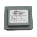 TSZZ7/007M; Transformer: encapsulated; 7VA; 230VAC; 12V; 0.58A; Mounting: PCB; INDEL