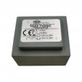 TSZZ 7/008M  TSZZ - mains transformers for printed circuit board, sealed and cased, reduced size  Primary: 230V Secondary: 12V-0,29A, 12V-0,29A Core: EI 42/14 OB G1 TSZZ 7/008M  TSZZ - mains transformers for printed circuit board, sealed and cased, reduced size  Primary: 230V Secondary: 12V-0,29A, 12V-0,29A Core: EI 42/14 OB G1