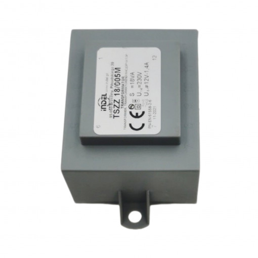 TSZZ18/005M; Transformer: encapsulated; 18VA; 230VAC; 12V; 1.5A; Mounting: PCB; INDEL