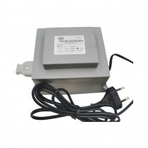 TSZZM 250/003M/5 TSZZM - mains transformers, sealed and cased, with mounting, input cable, output socket and plug, replaceable glass fuse  Primary:  Secondary: 24V -10.4A Core: EI 96/46 OB M PSG24