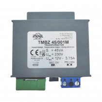 TMBZ 45/001M; Transformer: encapsulated; 45VA; 230VAC; 12V; 3.75A; 0.9kg; INDEL