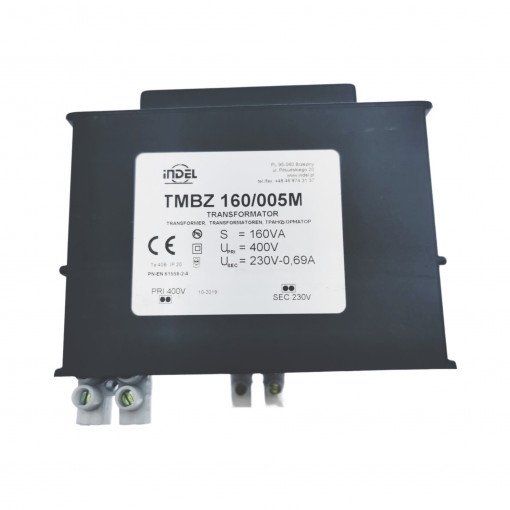 TMBZ 160/005M; Transformer: encapsulated; 160VA; 400VAC; 230V; 0.69A; 1.8kg; INDEL TMBZ 160/005M; Transformer: encapsulated; 160VA; 400VAC; 230V; 0.69A; 1.8kg; INDEL