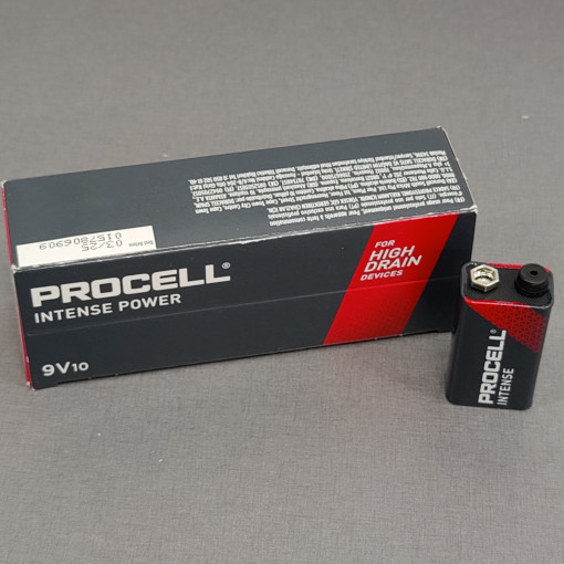 BAT.9V Duracell Procell Intense 6LR61 9V Alkaline Battery BAT.9V Duracell Procell Intense 6LR61 9V Alkaline Battery